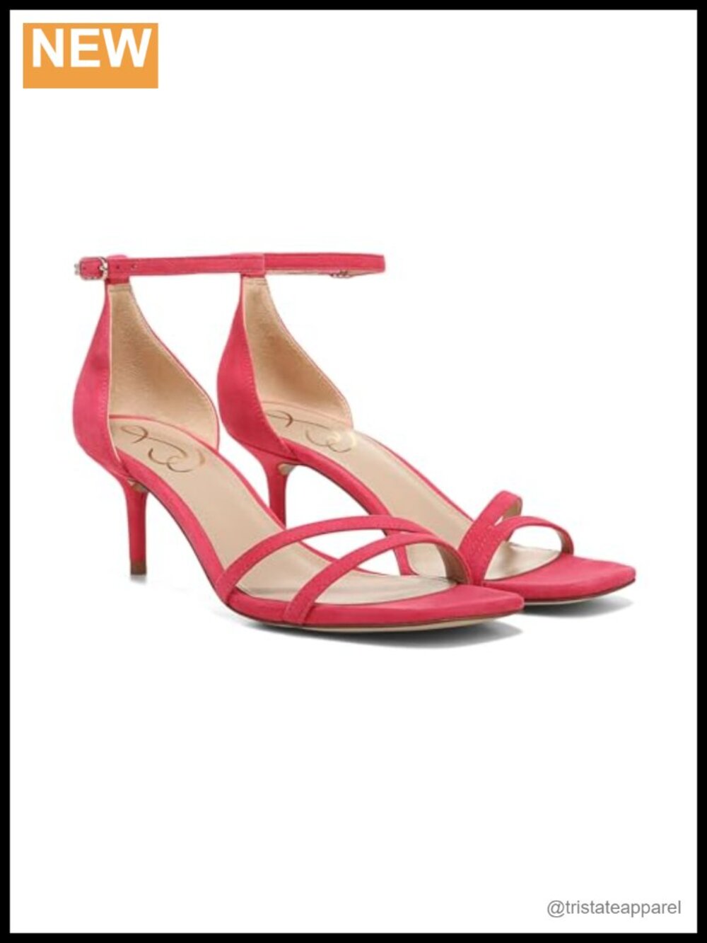 Sam Edelman Peonie Kitten Heel Ankle Strap Sandal Leather